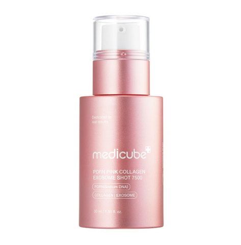 Medicube PDRN Pink Collagen Exosome Shot 7500 - Регенеруюча сироватка з полінуклеотидами, екзосомами та спікулами 8800256115549 фото